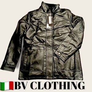 Woman’s BV CLOTHING Italian Leather Jacket M Black